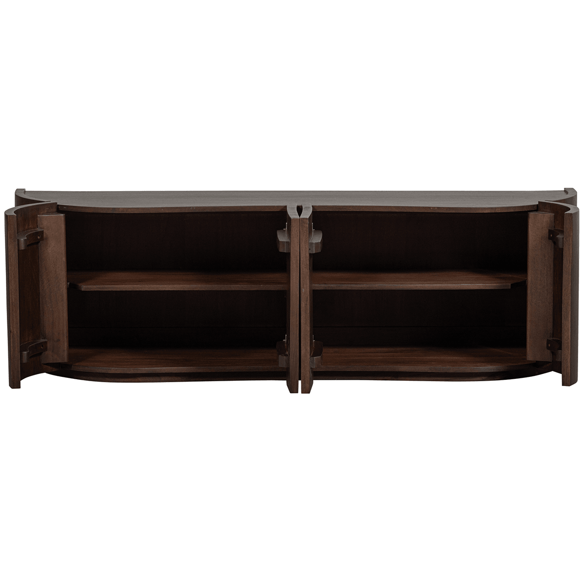 Sense Walnut Mango Wood 4 Doors Sideboard - WOO .Design
