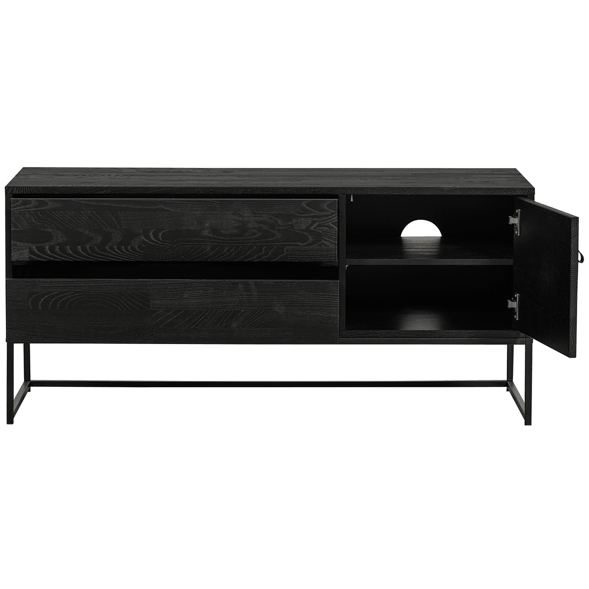 Silas Blacknight Brushed Ash Wood TV Unit - WOO .Design