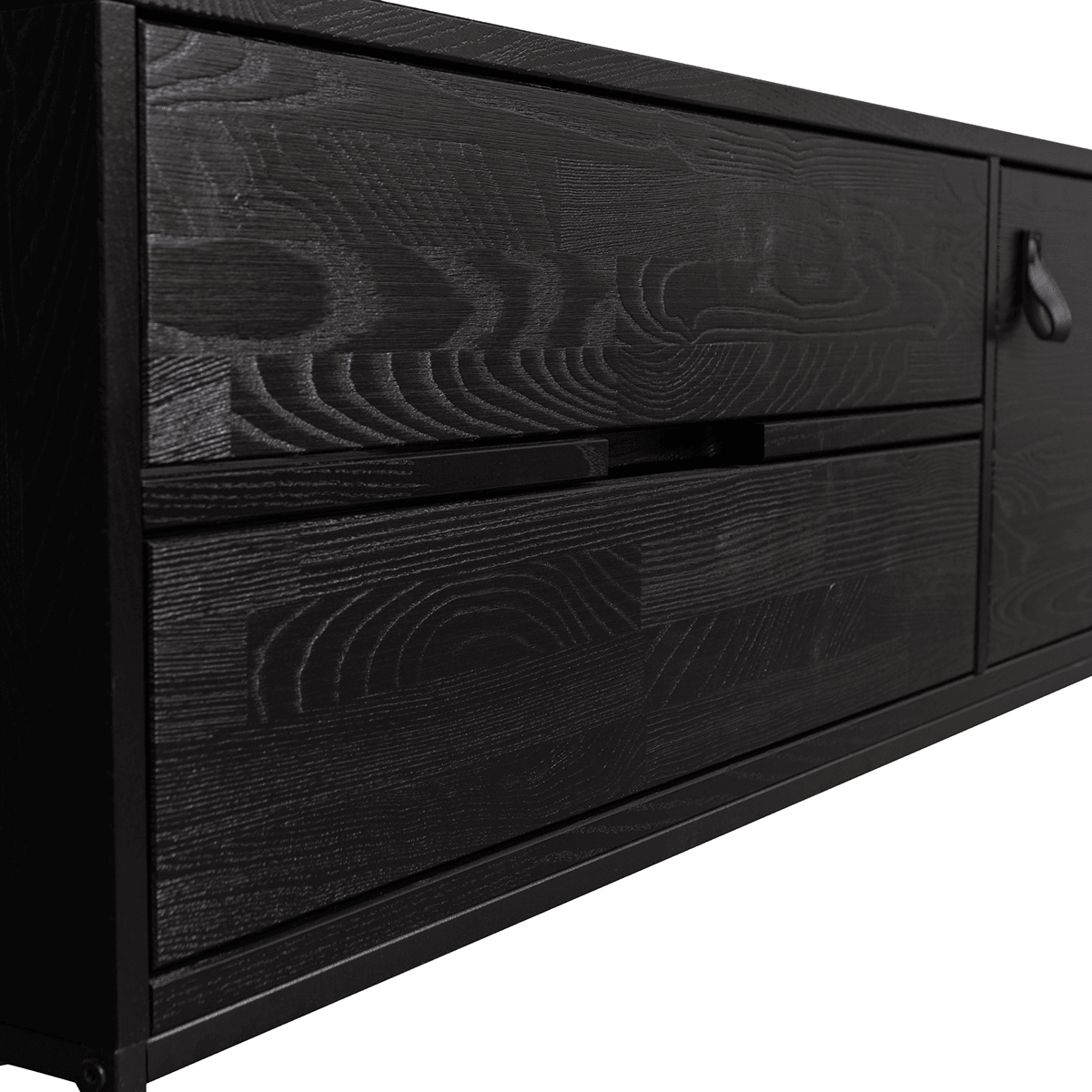 Silas Blacknight Brushed Ash Wood TV Unit - WOO .Design