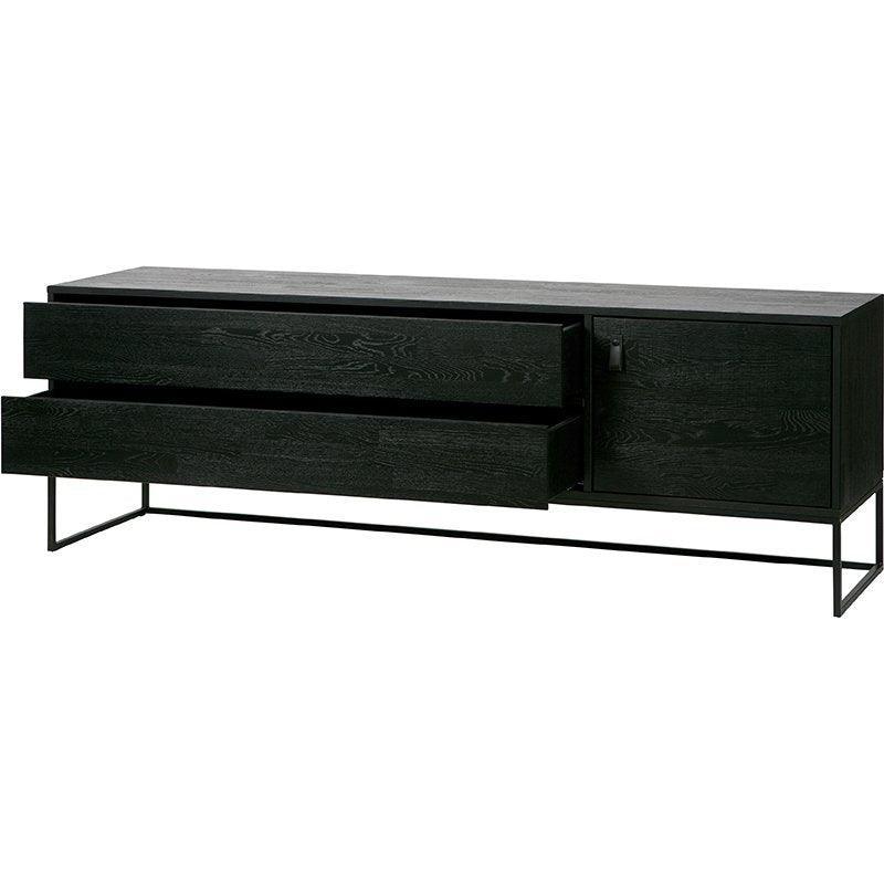 Silas Blacknight Brushed Ash Wood TV Unit - WOO .Design