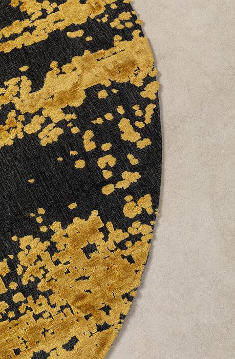 Silja Yellow Viscose Round Carpet - WOO .Design