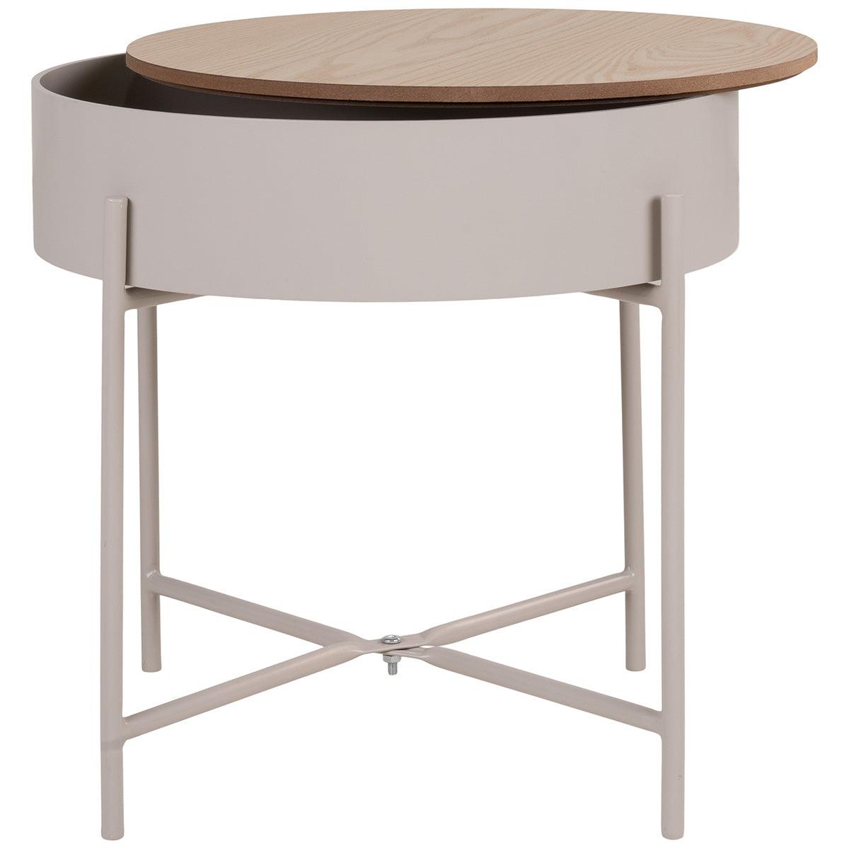 Sisco Beige/Light Grey Side Table - WOO .Design