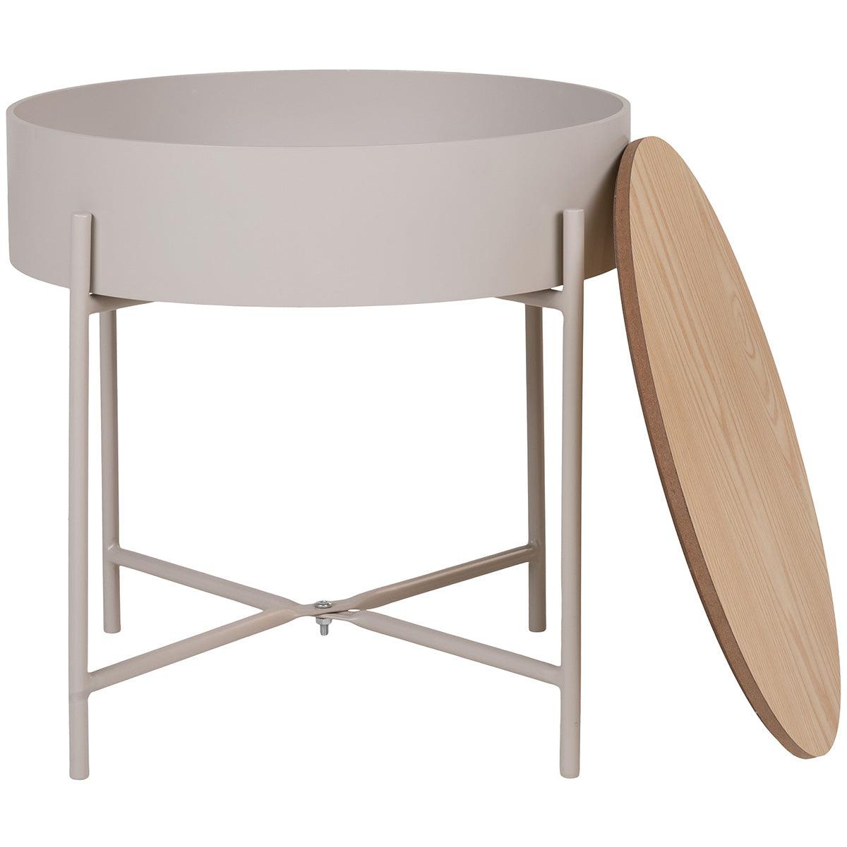 Sisco Beige/Light Grey Side Table - WOO .Design
