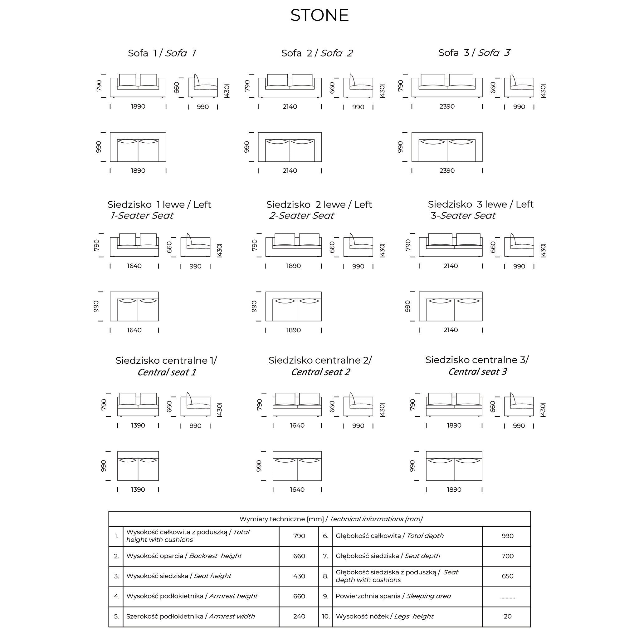 Stone Modular Sofa