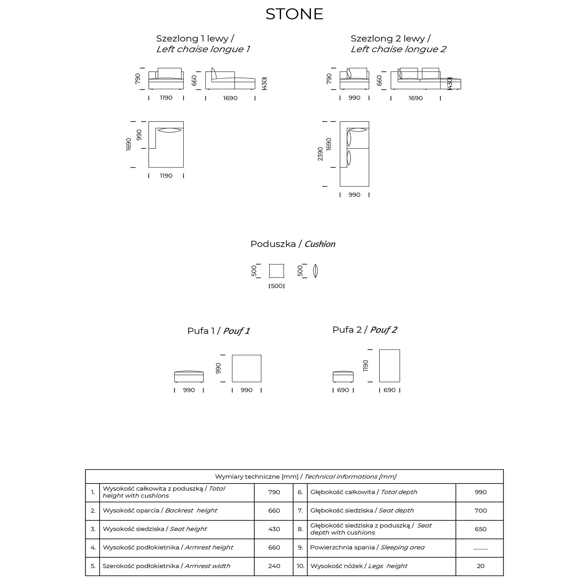 Stone Modular Sofa