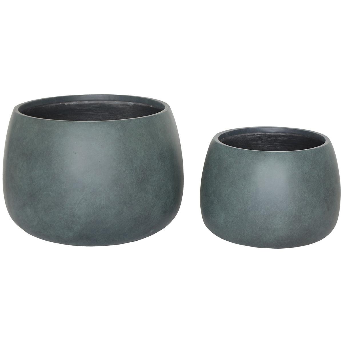 Stanbury Black/Green Planter (2/Set) - WOO .Design