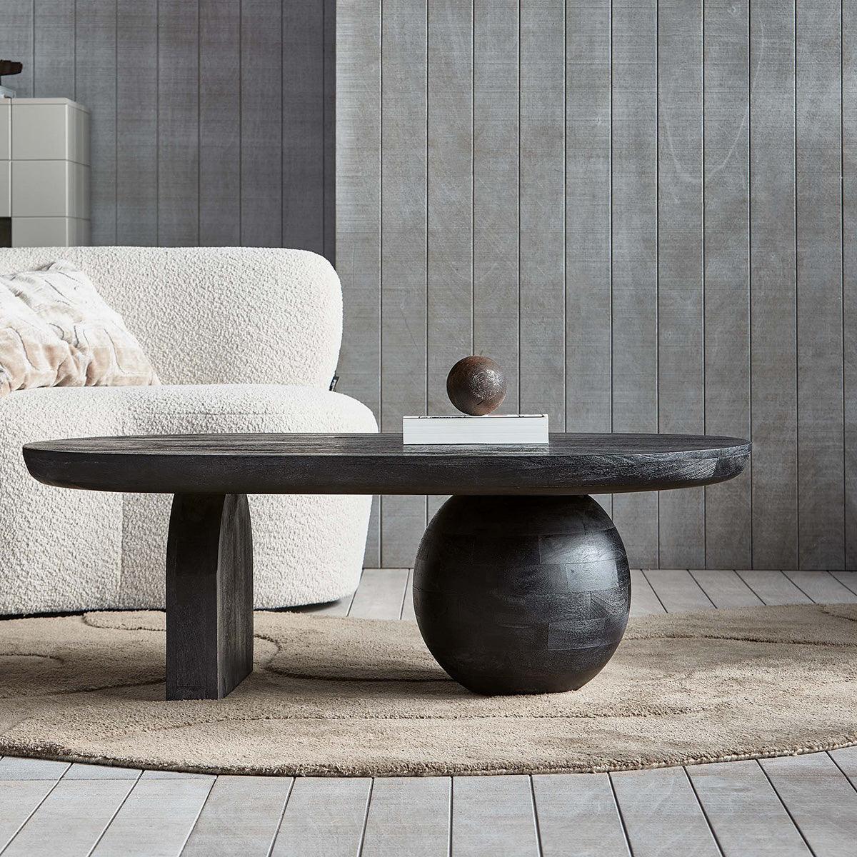 Steppe Black Mango Wood Coffee Table - WOO .Design