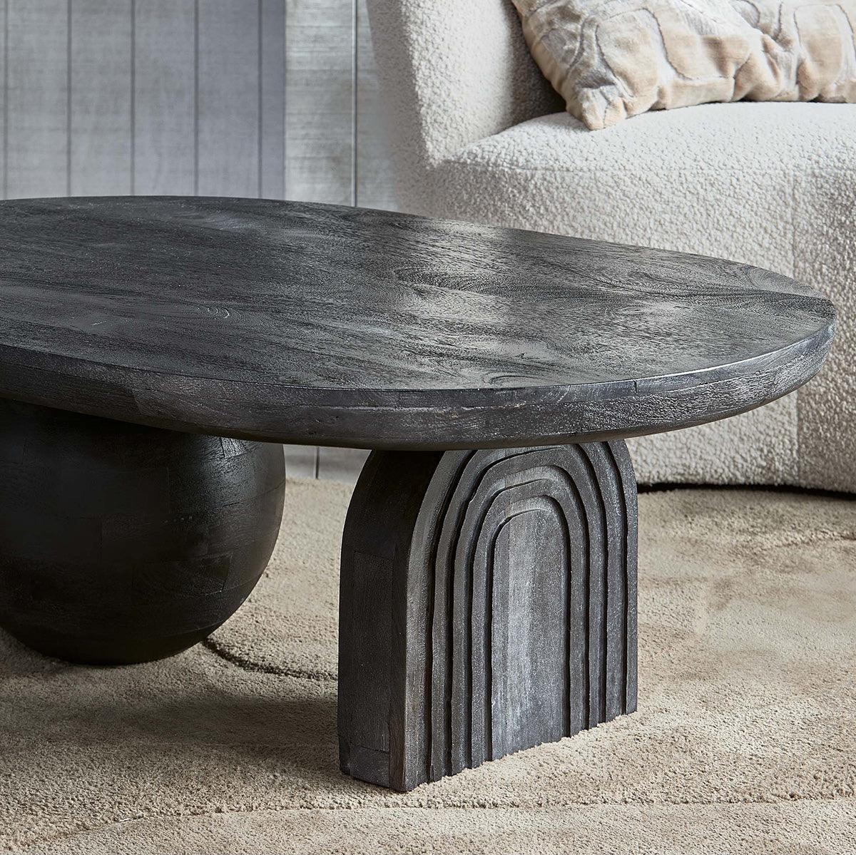 Steppe Black Mango Wood Coffee Table - WOO .Design