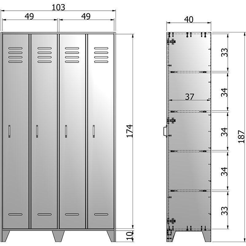Stijn Pine Wood Locker Cabinet - WOO .Design