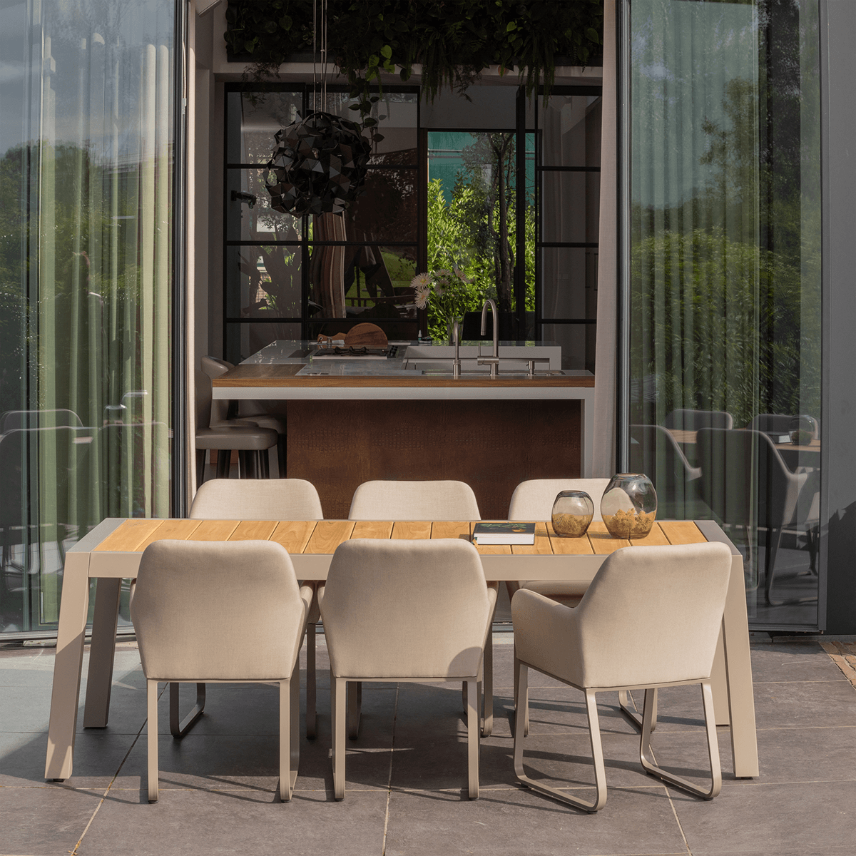 Sulphur Sand Wood/Aluminium Dining Table - WOO .Design