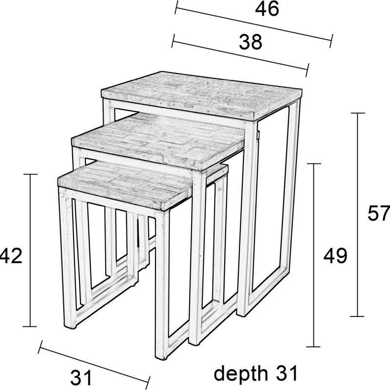Suri Side Table (3/Set) - WOO .Design