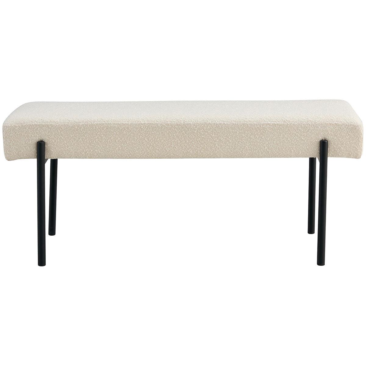 Swindon White Boucle Bench - WOO .Design
