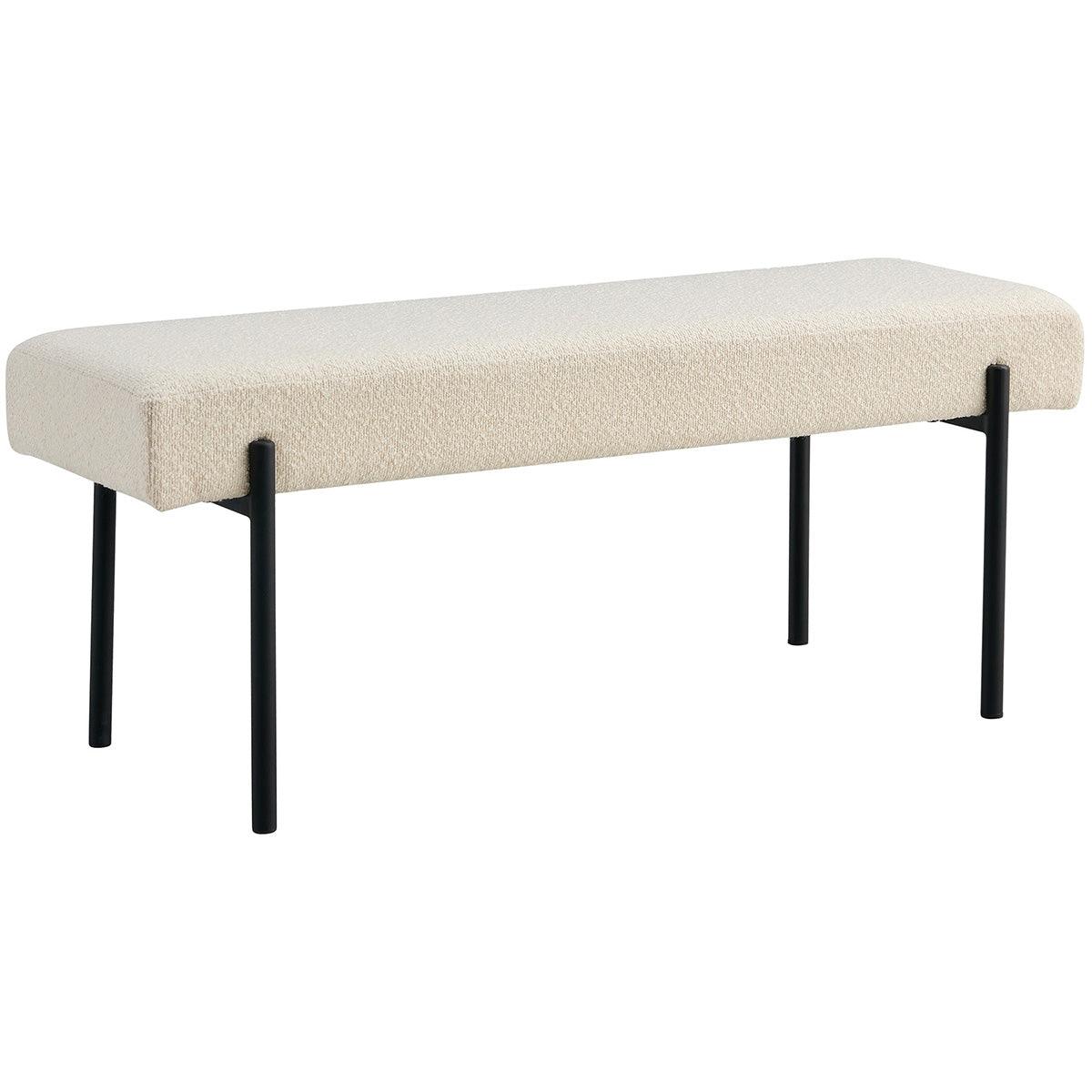 Swindon White Boucle Bench - WOO .Design