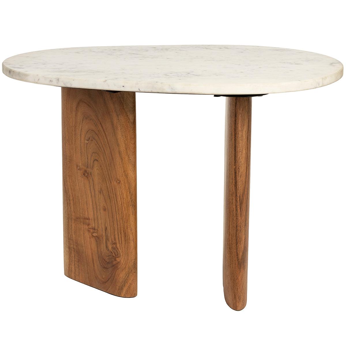 Tanda Marble/Acacia Wood Side Table - WOO .Design