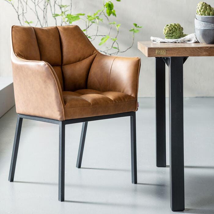 Thinktank Brown Chair with Armrest - WOO .Design