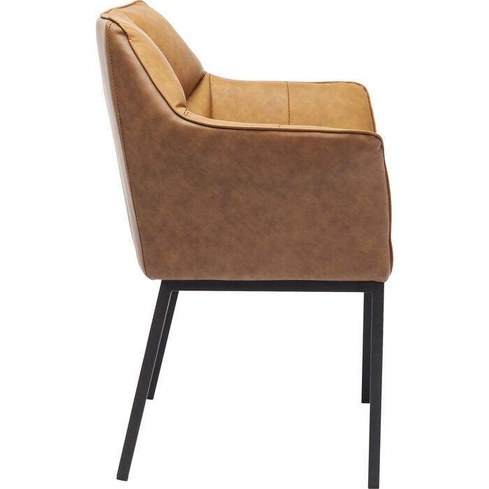 Thinktank Brown Chair with Armrest - WOO .Design