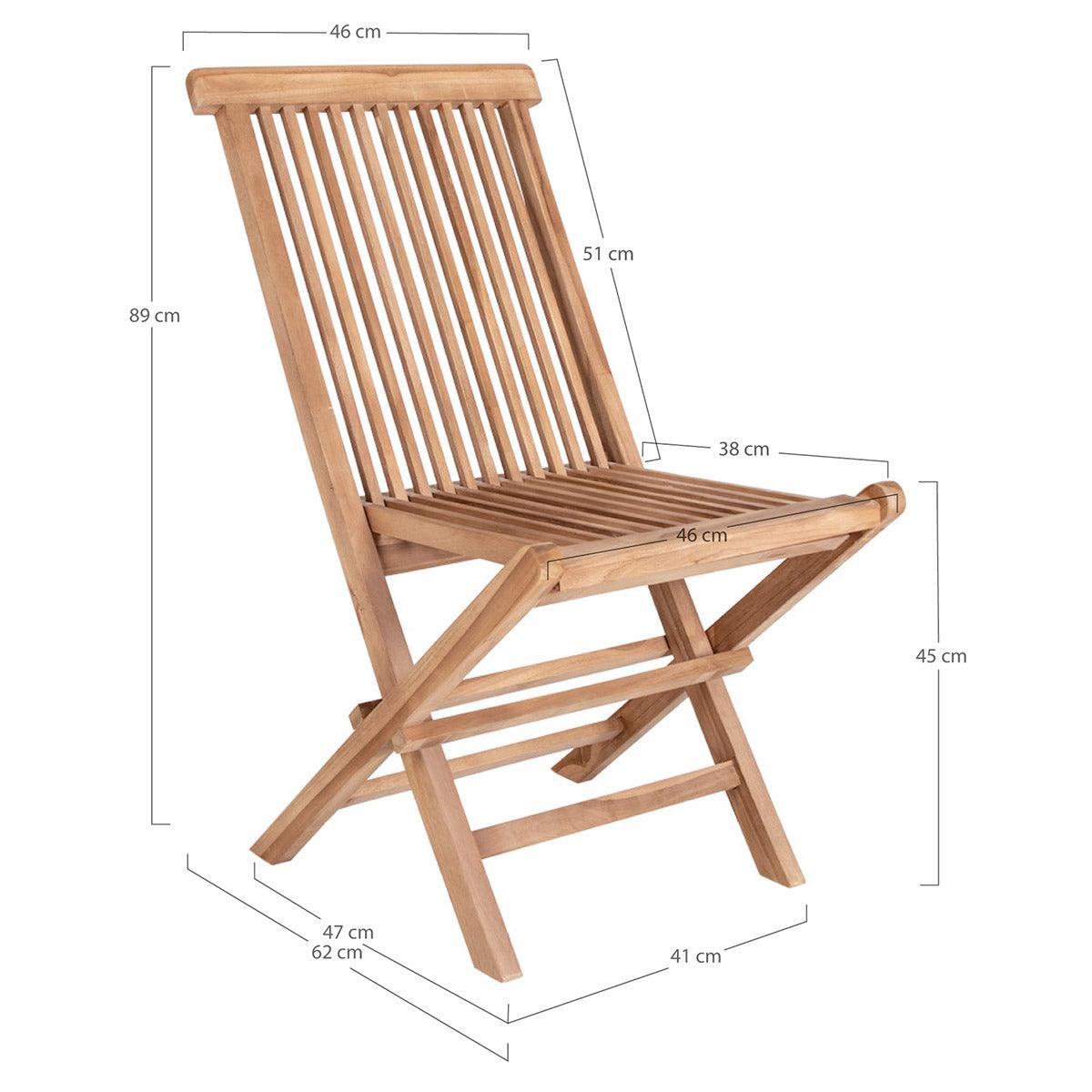 Toledo Natural Teak Wood Dining Chair (2/Set) - WOO .Design