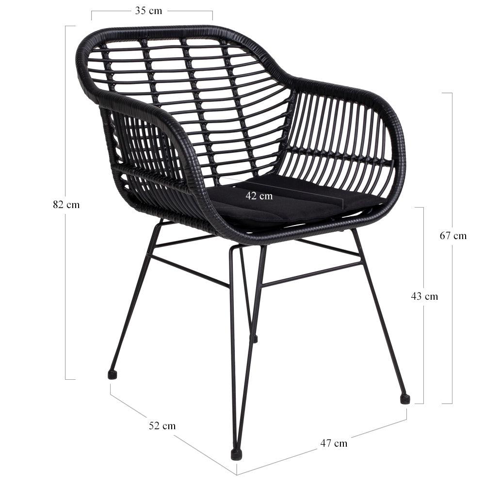 Trieste Polyrattan Armchair with Cushion (2/Set) - WOO .Design