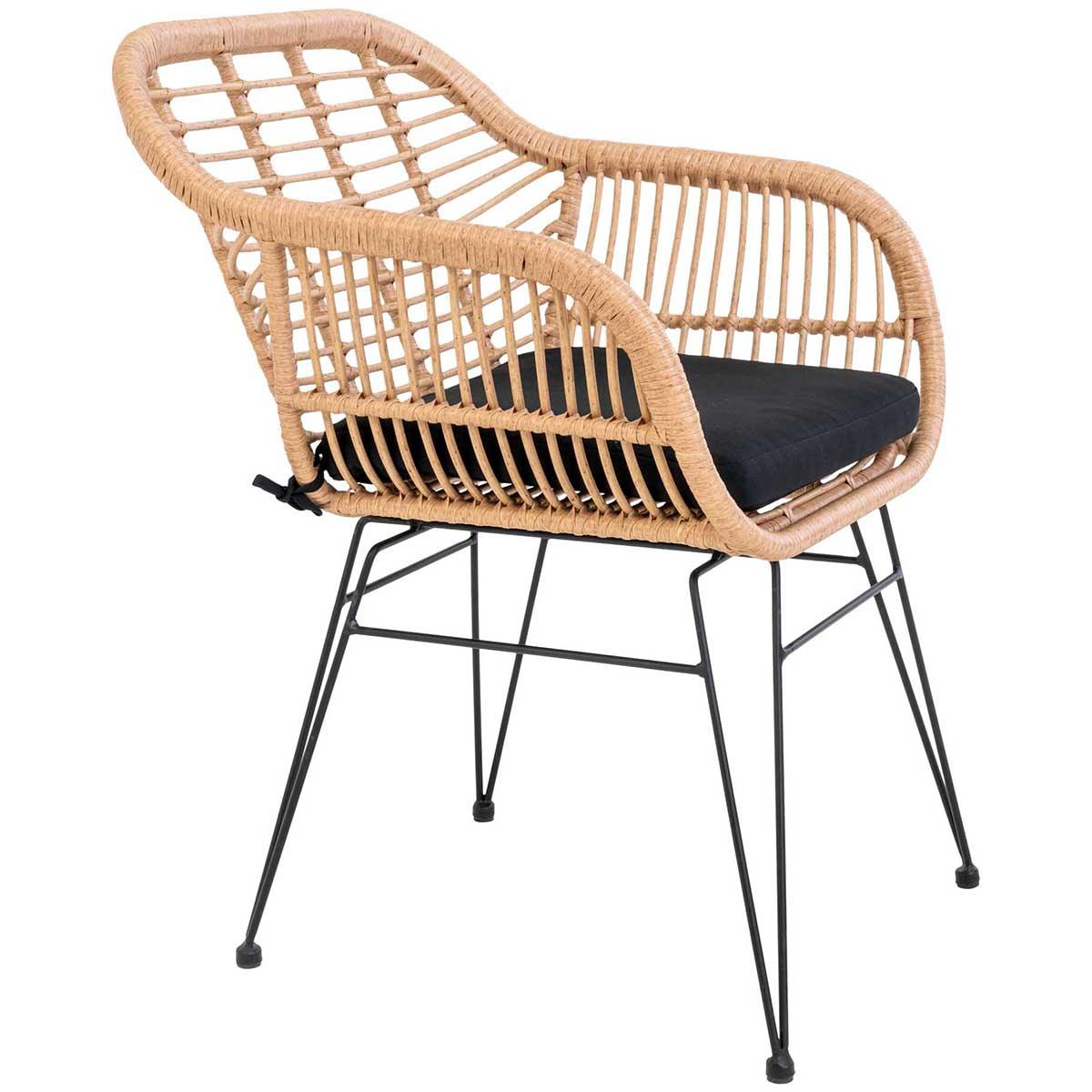 Trieste Polyrattan Armchair with Cushion (2/Set) - WOO .Design