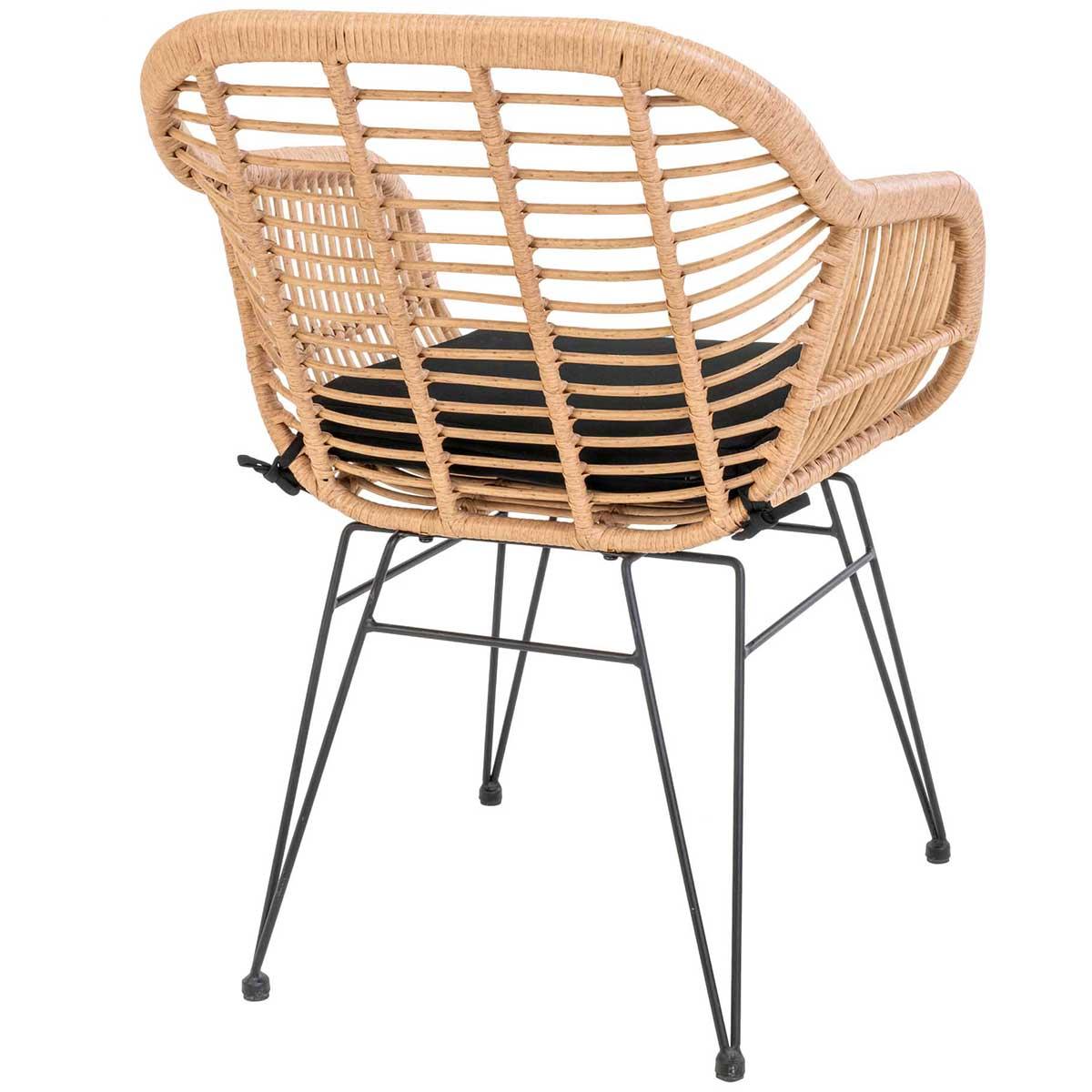 Trieste Polyrattan Armchair with Cushion (2/Set) - WOO .Design
