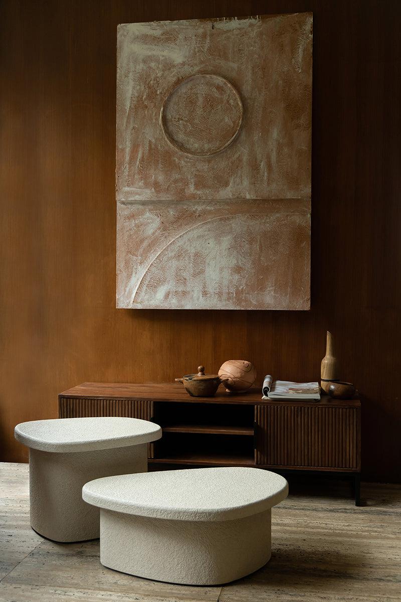 Veda Beige Side Table - WOO .Design