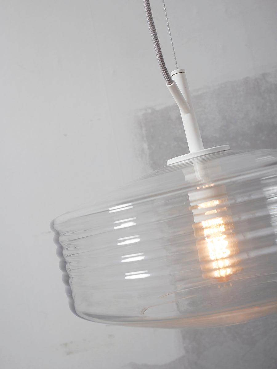 Verona Ribbed Glass Hanging Lamp - WOO .Design