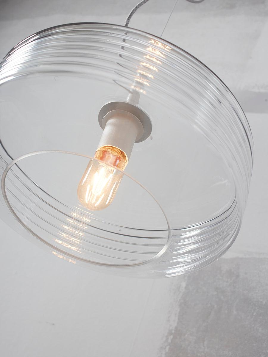 Verona Ribbed Glass Hanging Lamp - WOO .Design