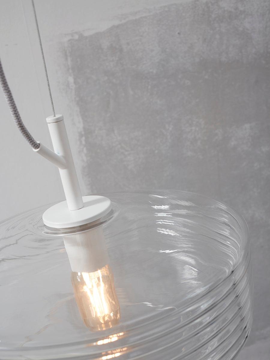 Verona Ribbed Glass Hanging Lamp - WOO .Design