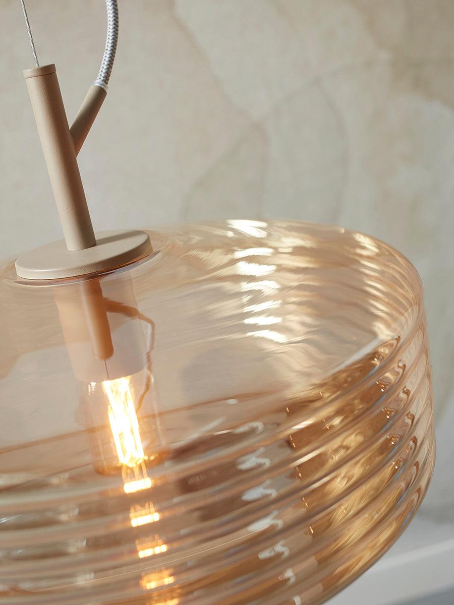 Verona Ribbed Glass Hanging Lamp - WOO .Design