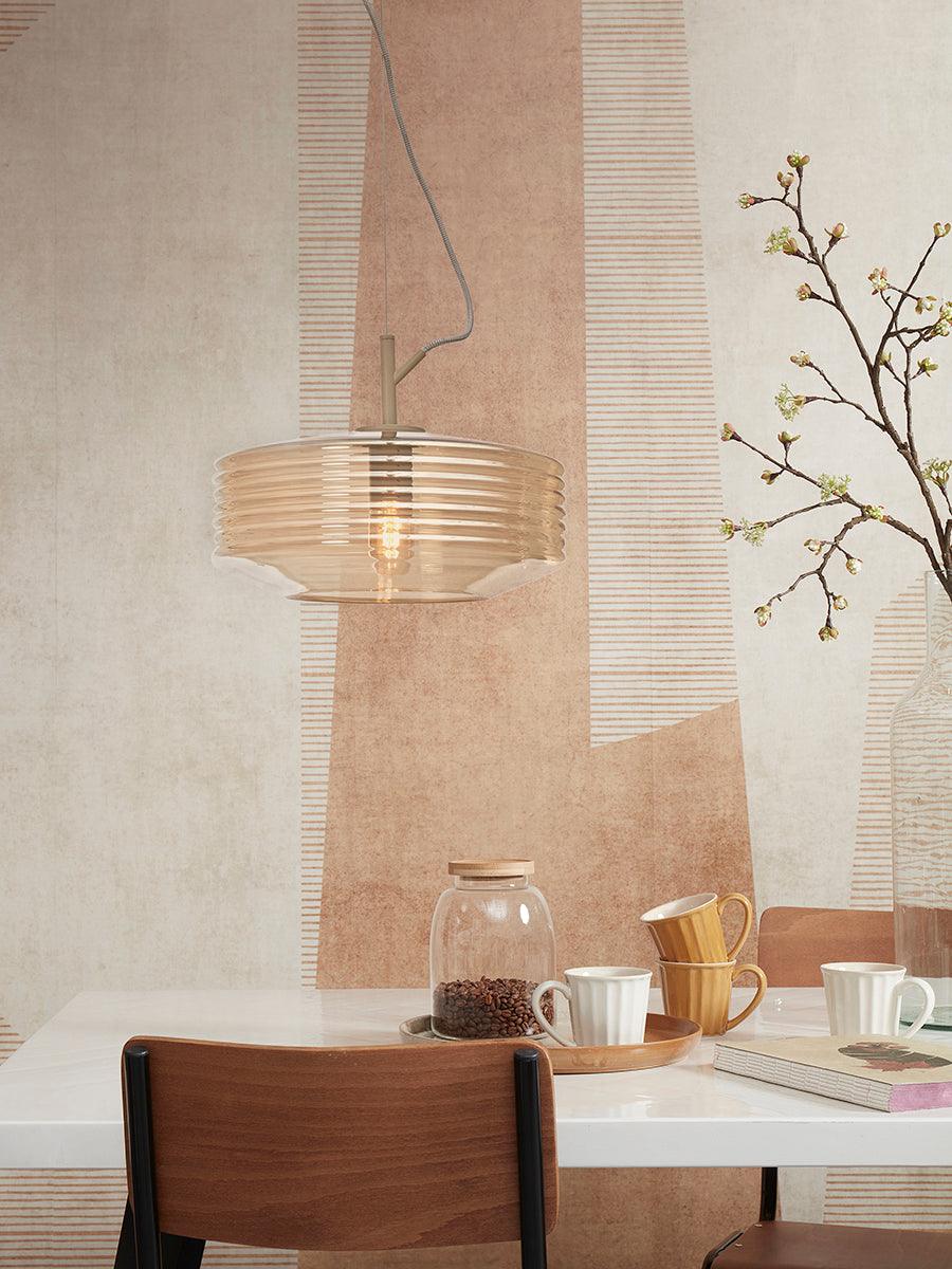 Verona Ribbed Glass Hanging Lamp - WOO .Design