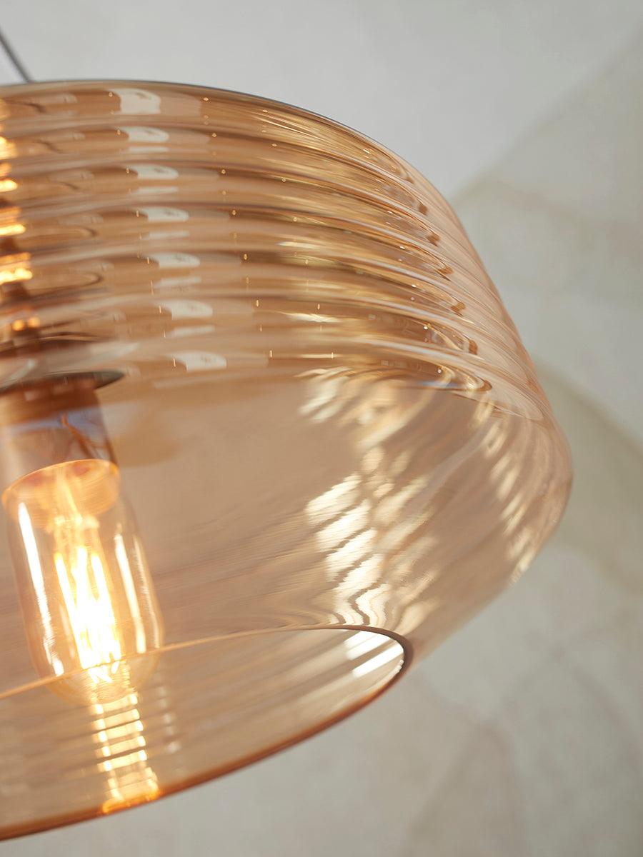 Verona Ribbed Glass Hanging Lamp - WOO .Design