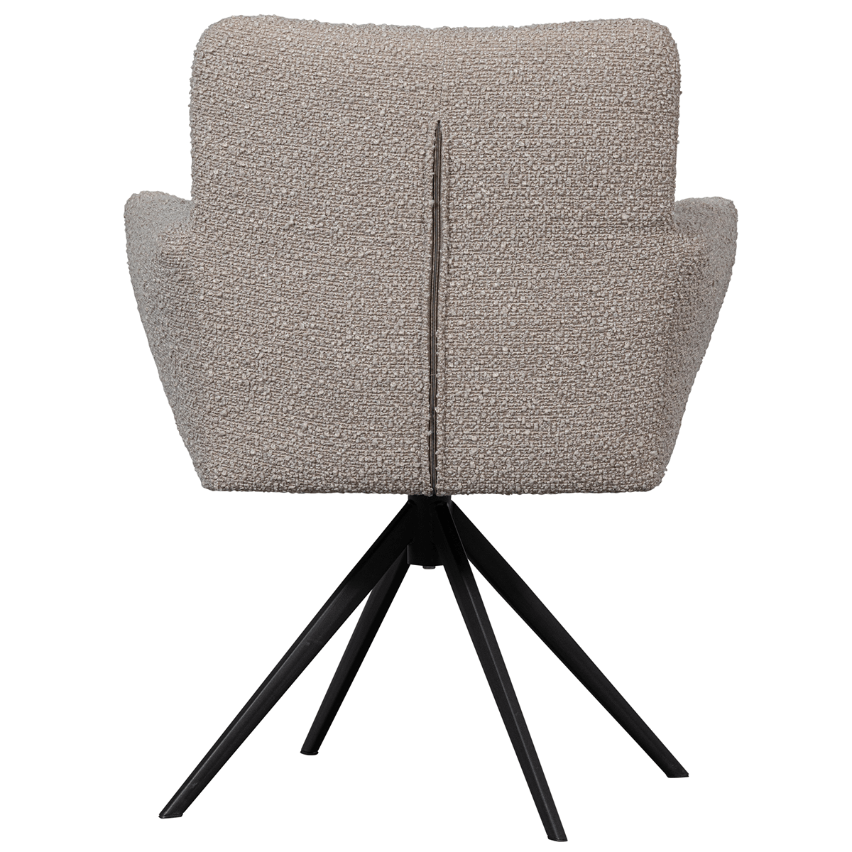 Vinny Sand Boucle Swivel Dining Chair with Armrest - WOO .Design