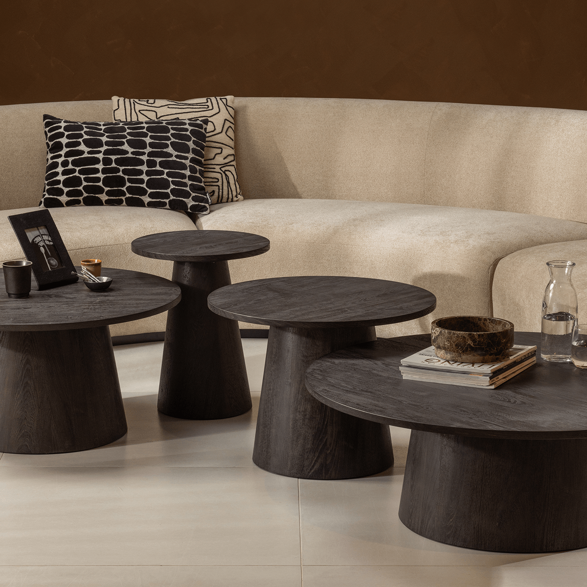 Vito Dark Brown Coffee Table - WOO .Design
