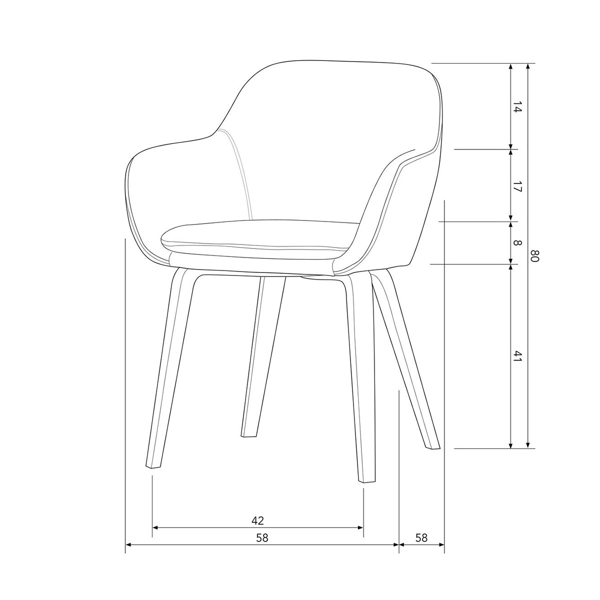 Base Sand Velvet Dining Chair