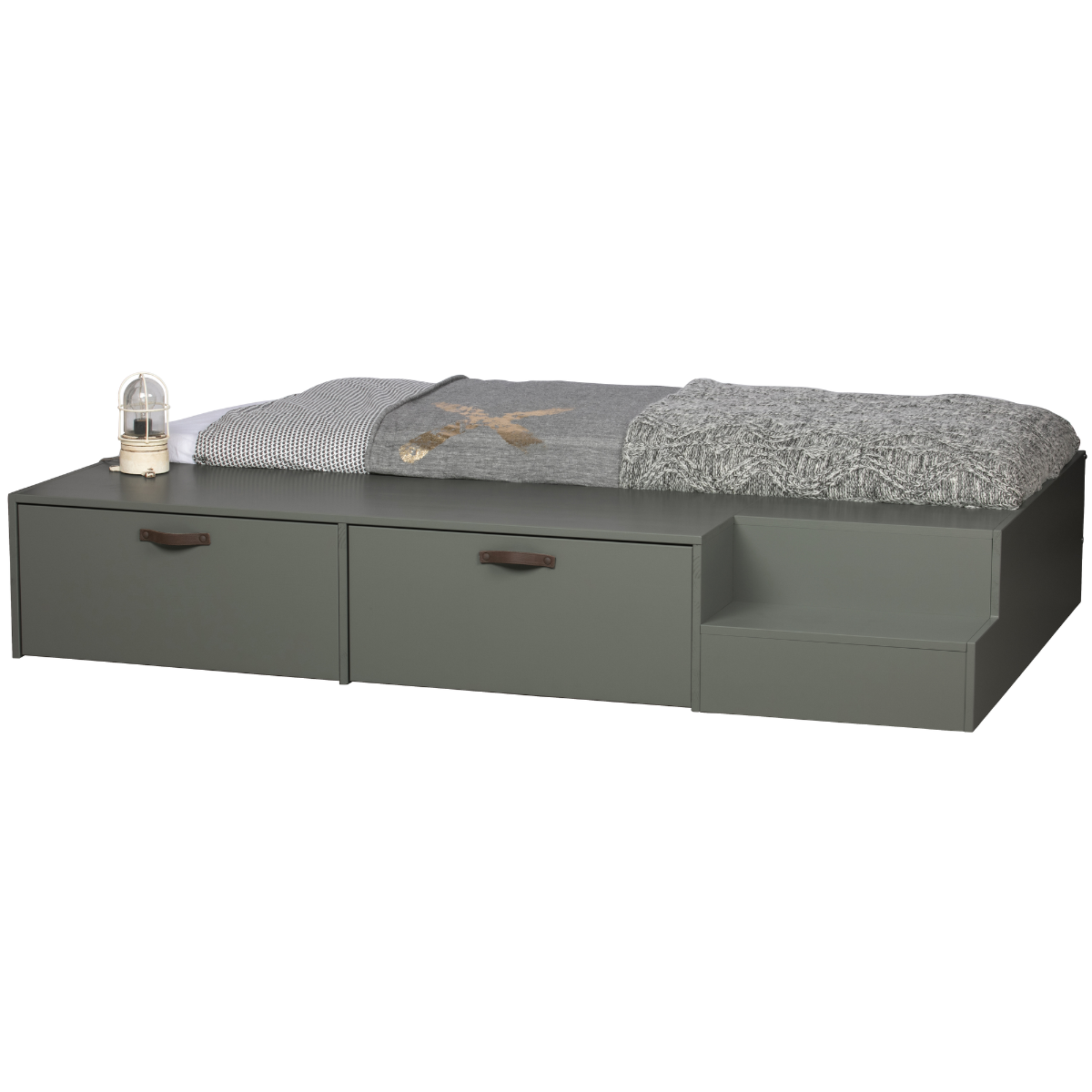 Stage Soap Pine Wood Bed with Drawers - WOO .Design