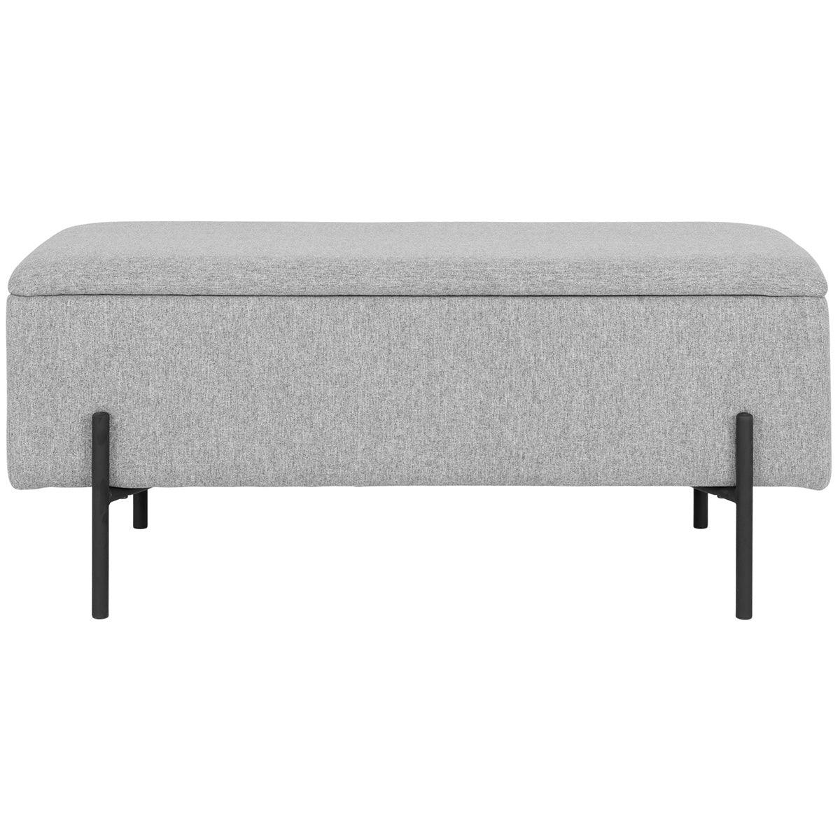 Watford Light Grey Bench with Storage - WOO .Design