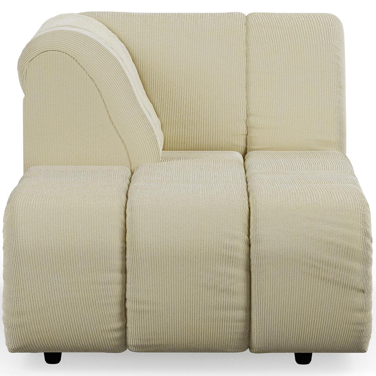 Wave Corduroy Rib Couch - Element Left Divan - WOO .Design