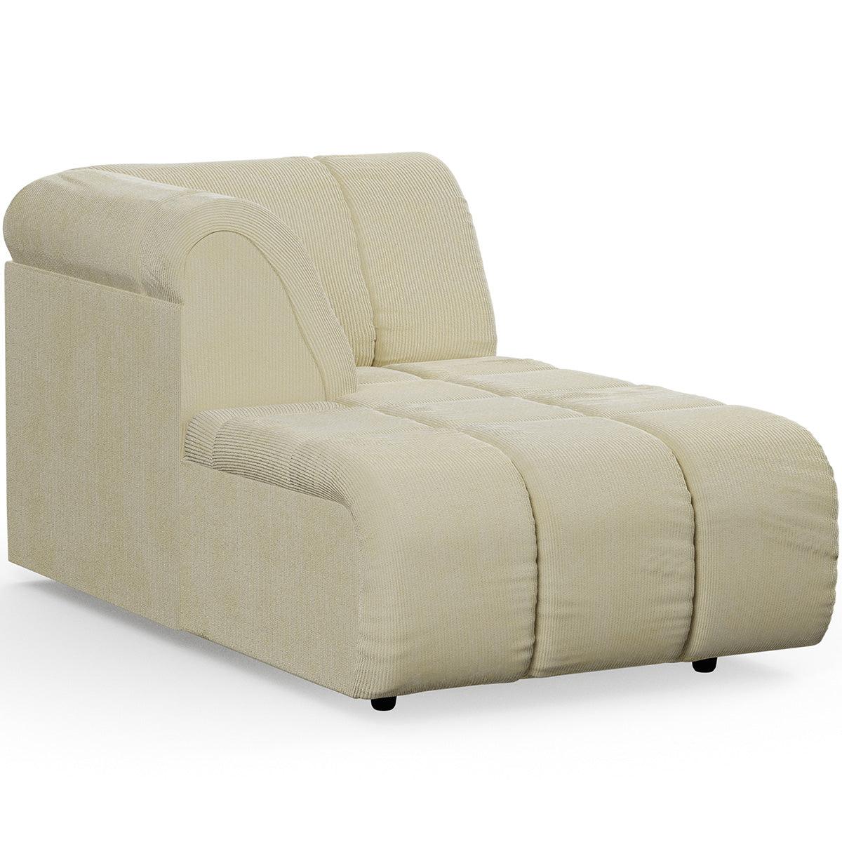 Wave Corduroy Rib Couch - Element Left Divan - WOO .Design