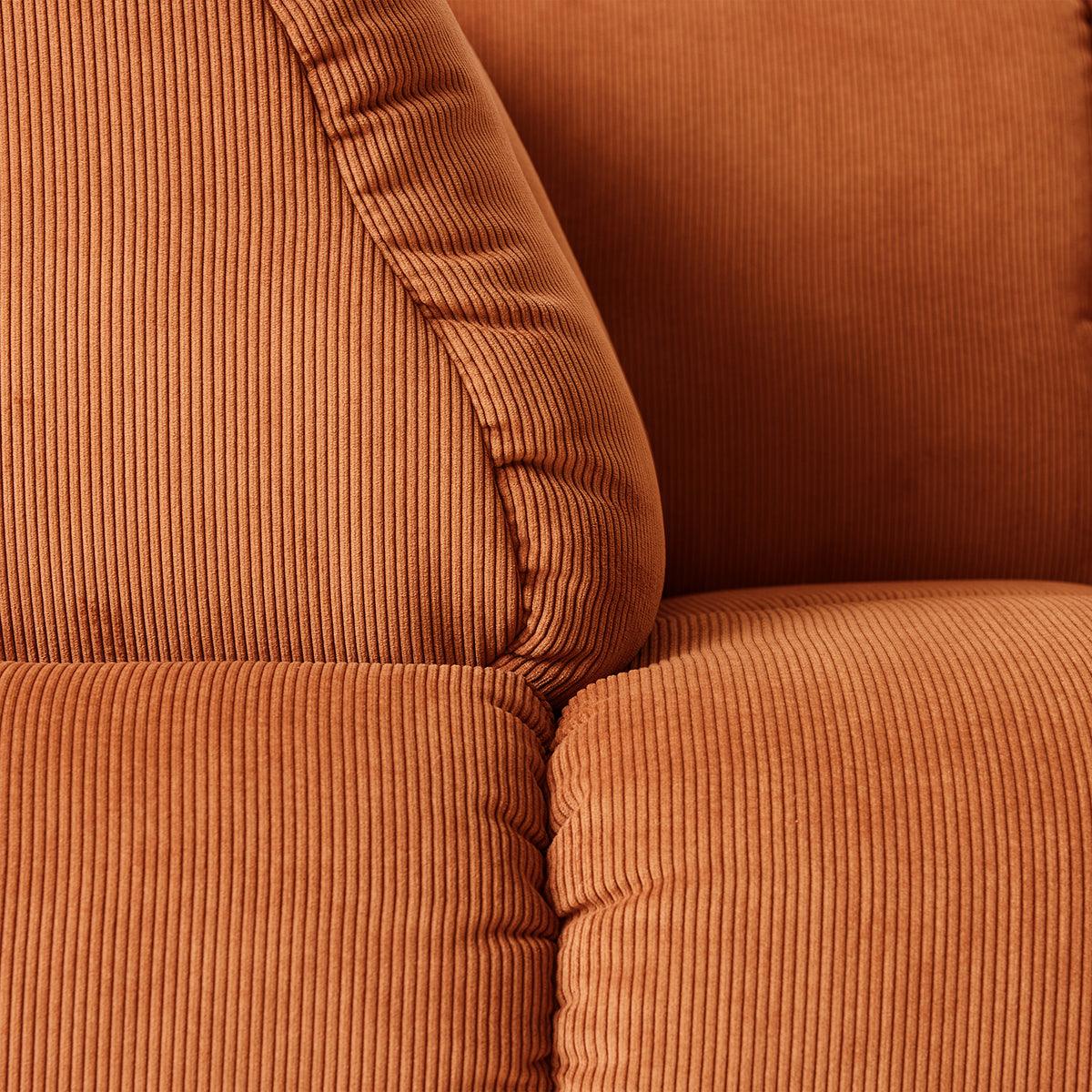 Wave Corduroy Rib Couch - Element Left High Arm - WOO .Design