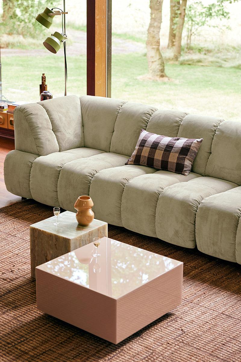 Wave Corduroy Rib Couch - Element Left High Arm - WOO .Design