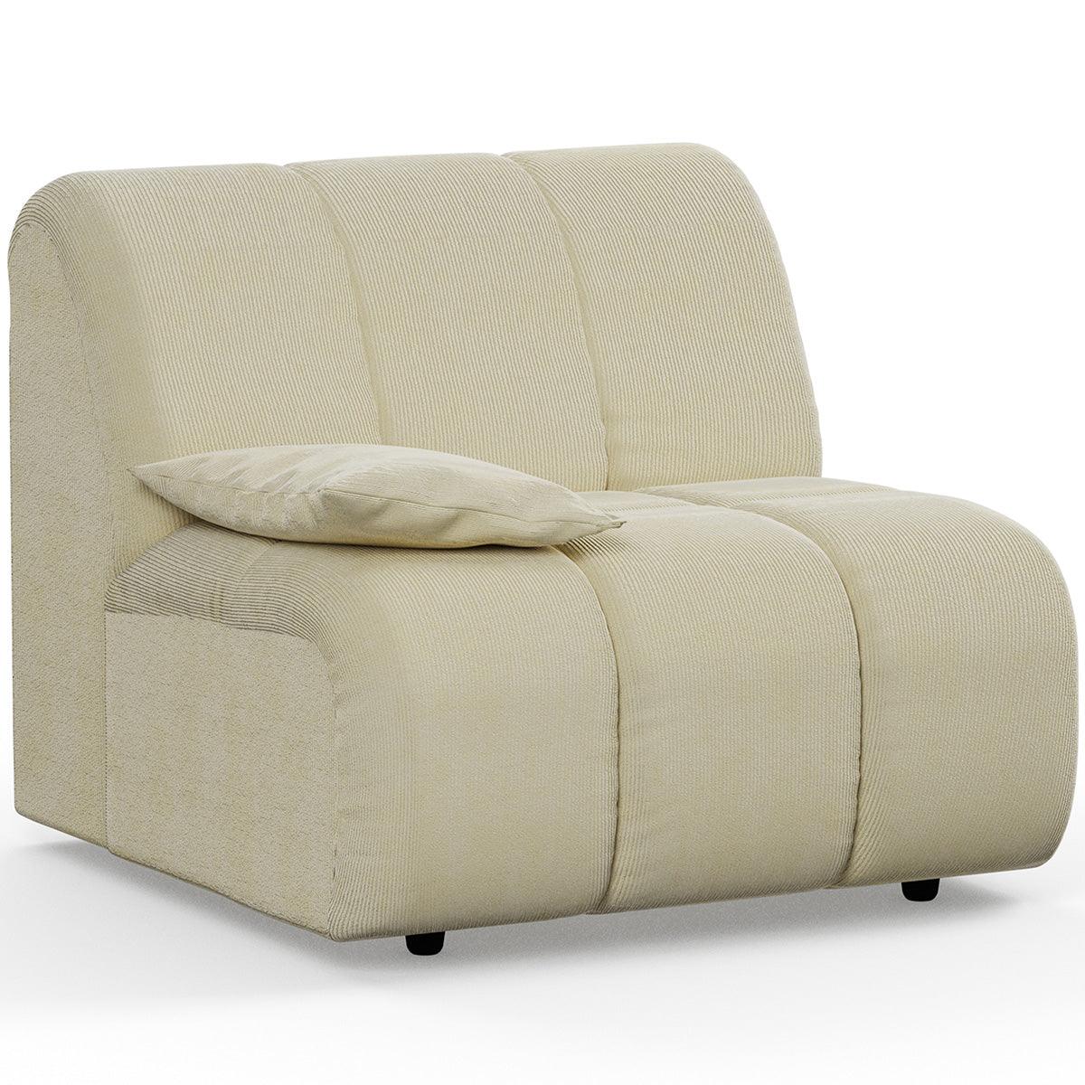 Wave Corduroy Rib Couch - Element Left Low Arm - WOO .Design