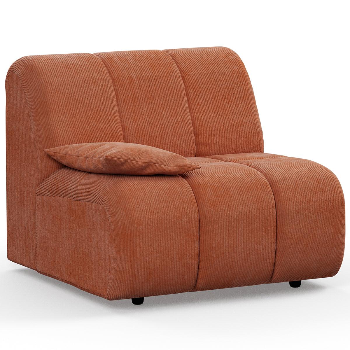Wave Corduroy Rib Couch - Element Left Low Arm - WOO .Design