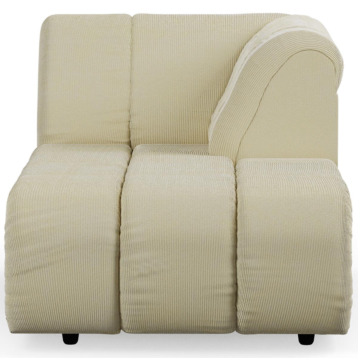 Wave Corduroy Rib Couch - Element Right Divan - WOO .Design