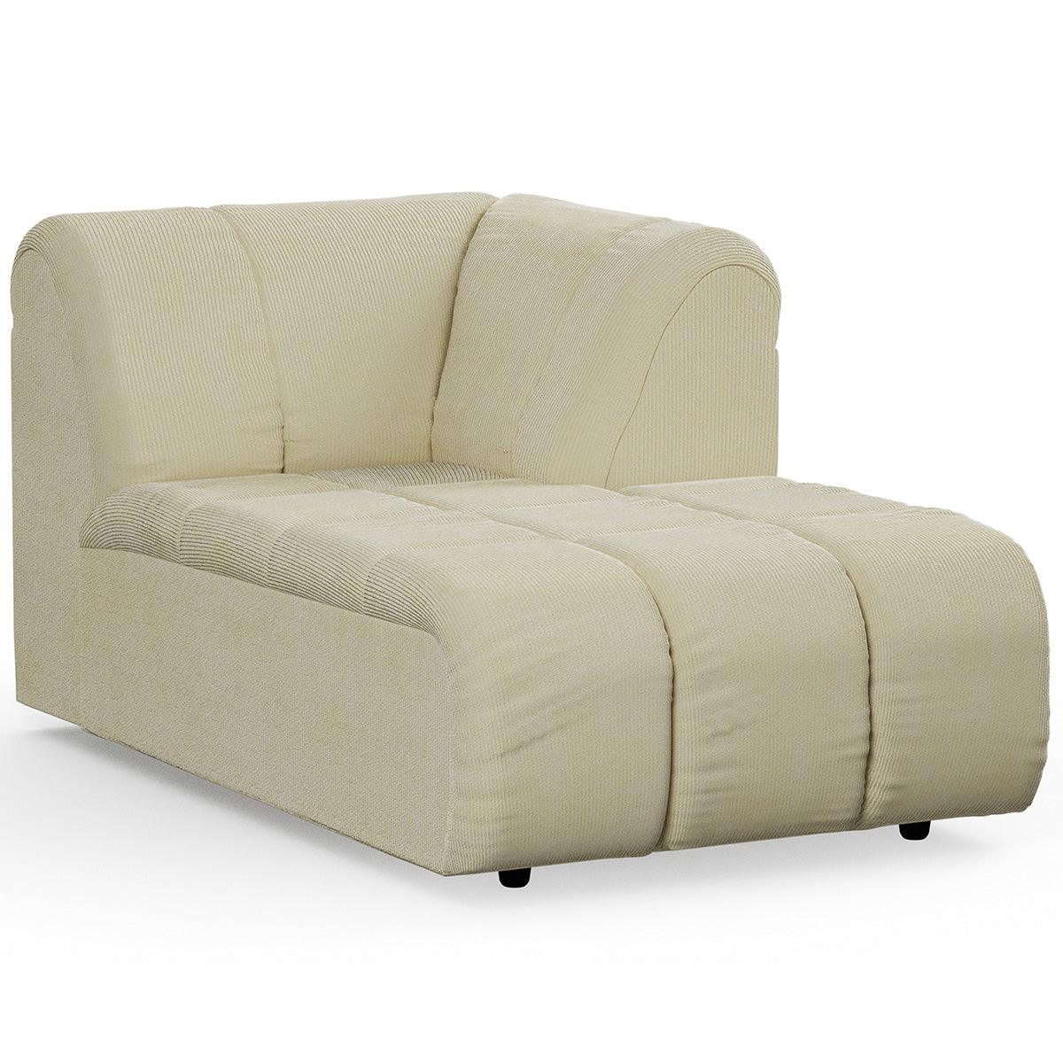 Wave Corduroy Rib Couch - Element Right Divan - WOO .Design