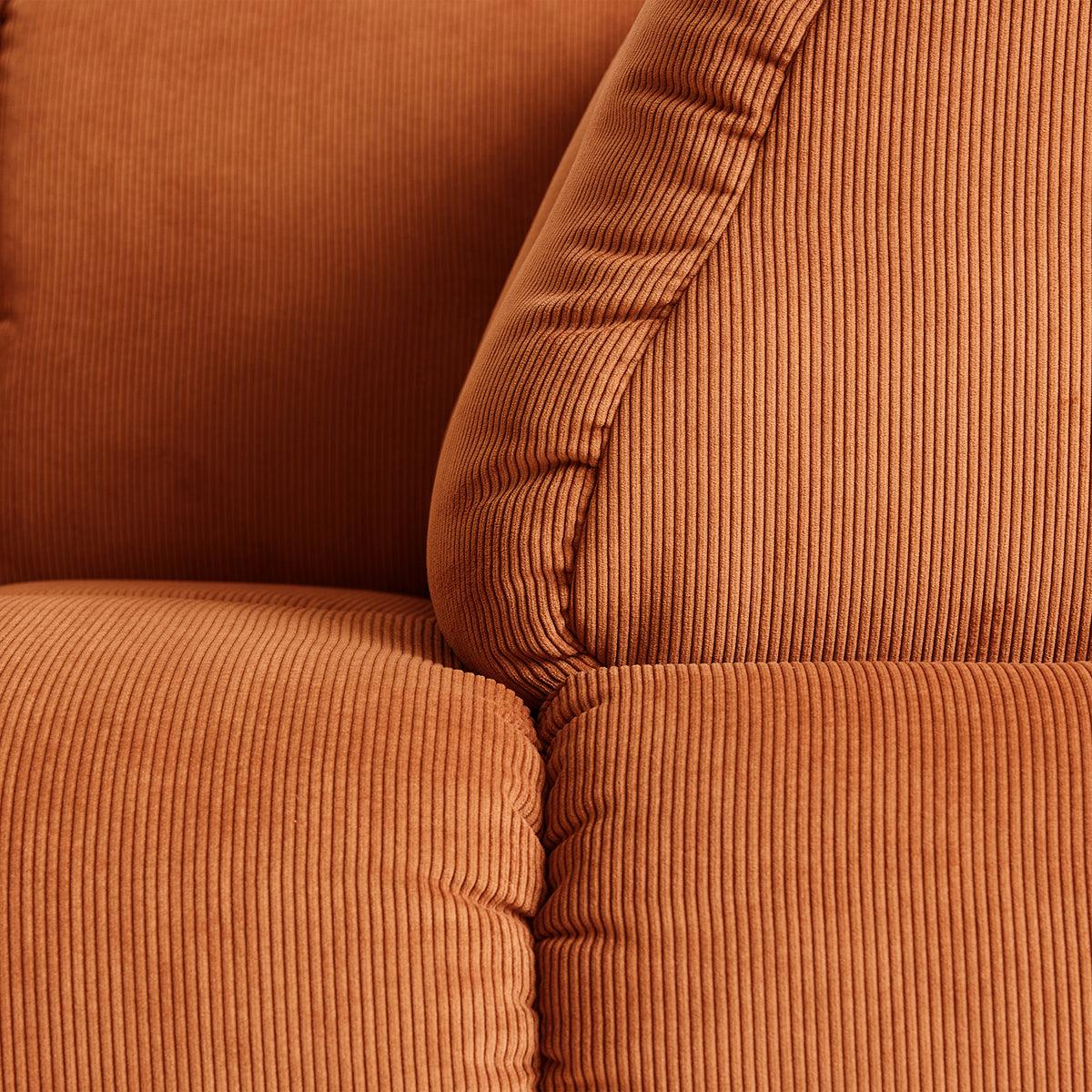 Wave Corduroy Rib Couch - Element Right High Arm - WOO .Design