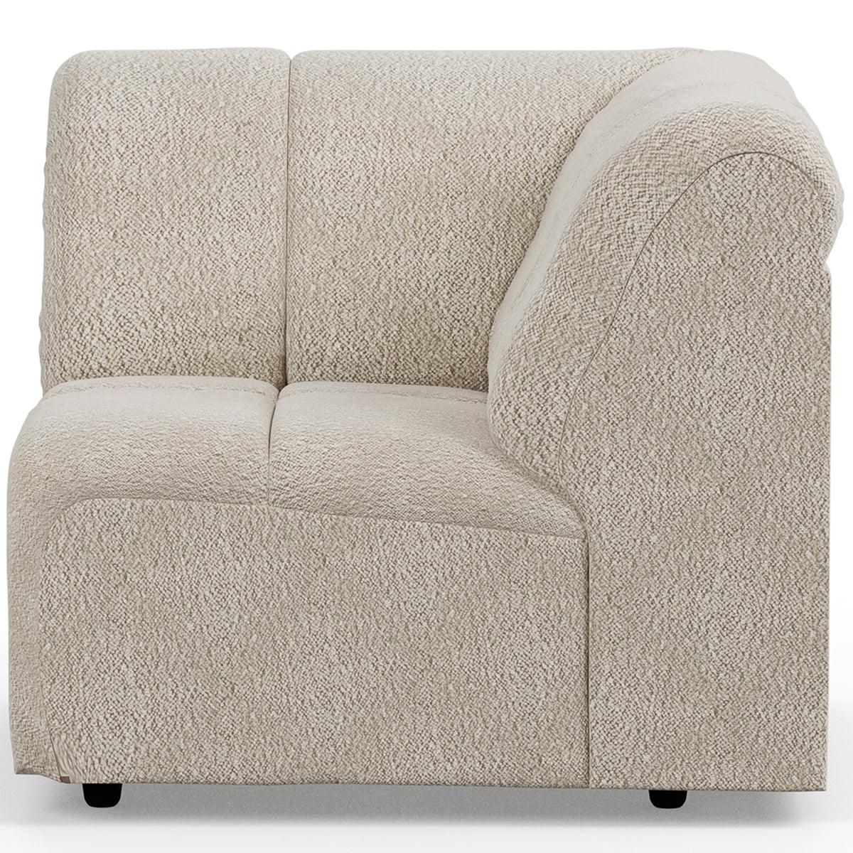 Wave Cream Boucle Couch - Element Corner - WOO .Design