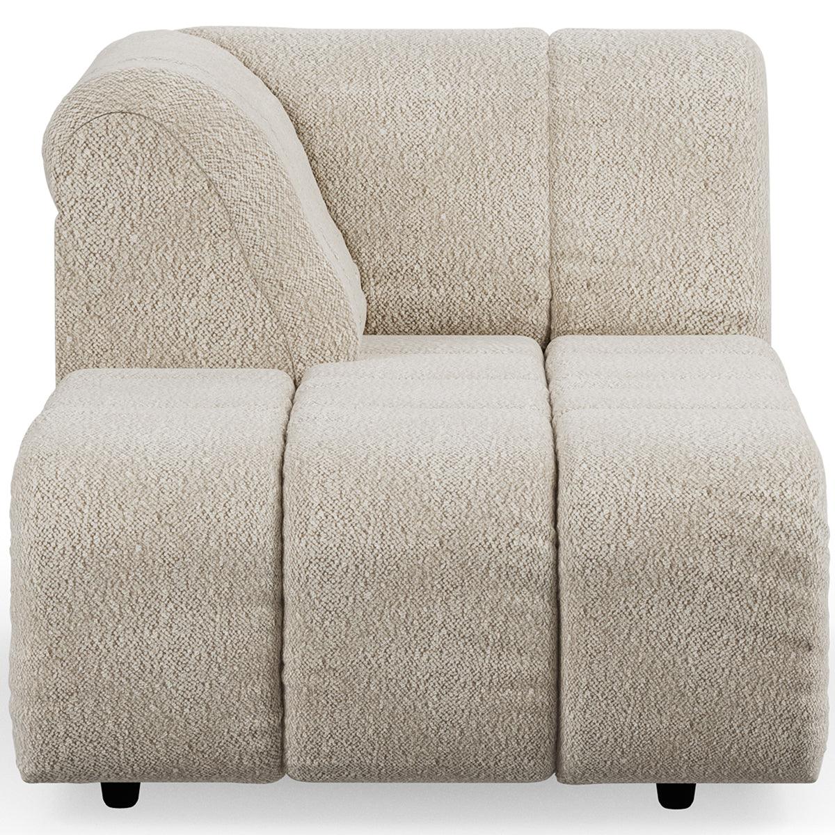 Wave Cream Boucle Couch - Element Left Divan - WOO .Design