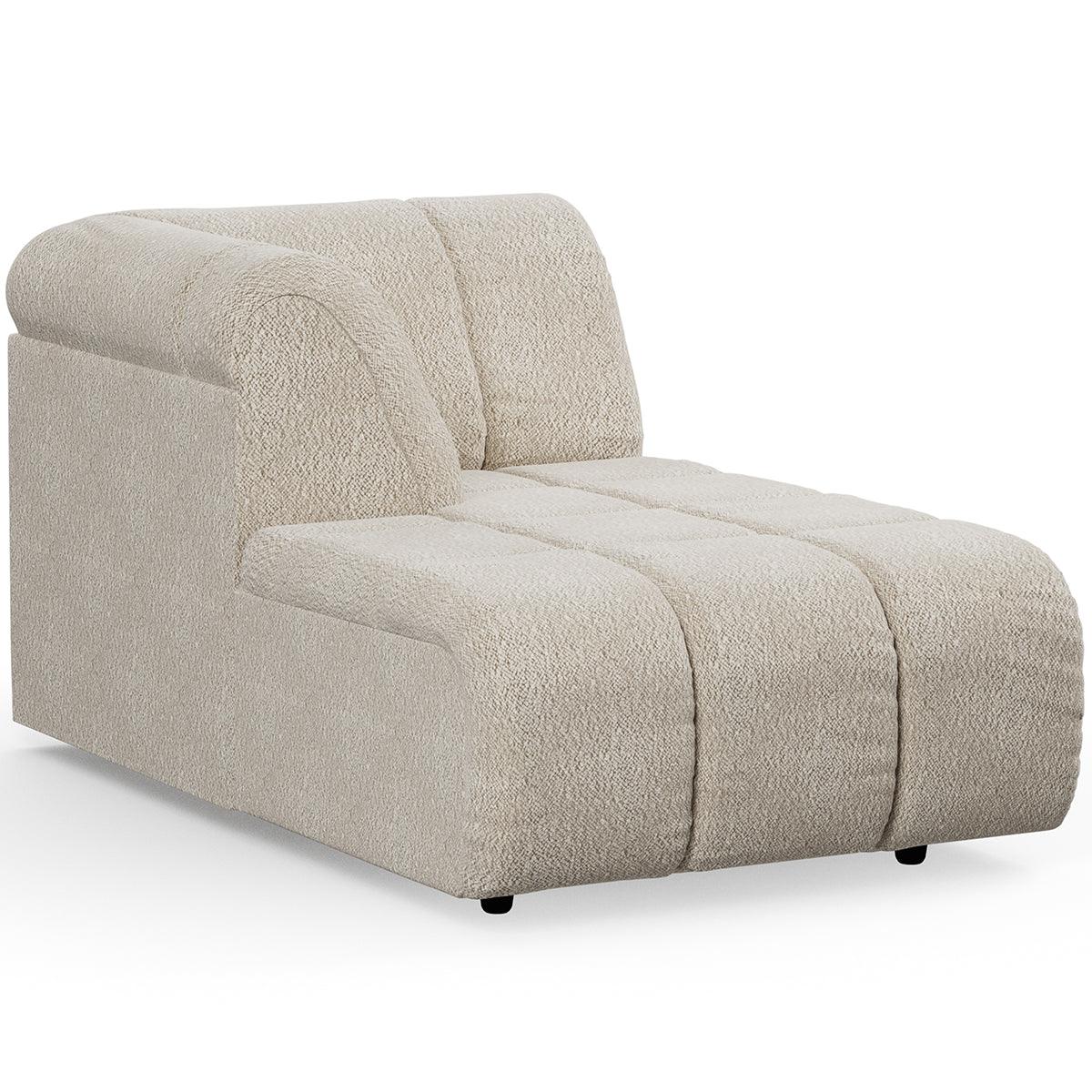 Wave Cream Boucle Couch - Element Left Divan - WOO .Design