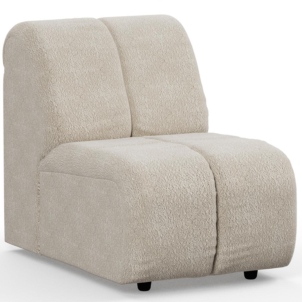 Wave Cream Boucle Couch - Element Middle Small - WOO .Design