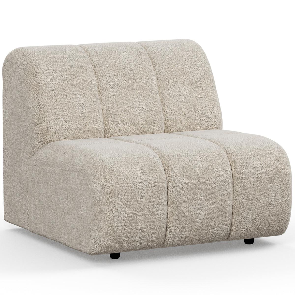 Wave Cream Boucle Couch - Element Middle - WOO .Design